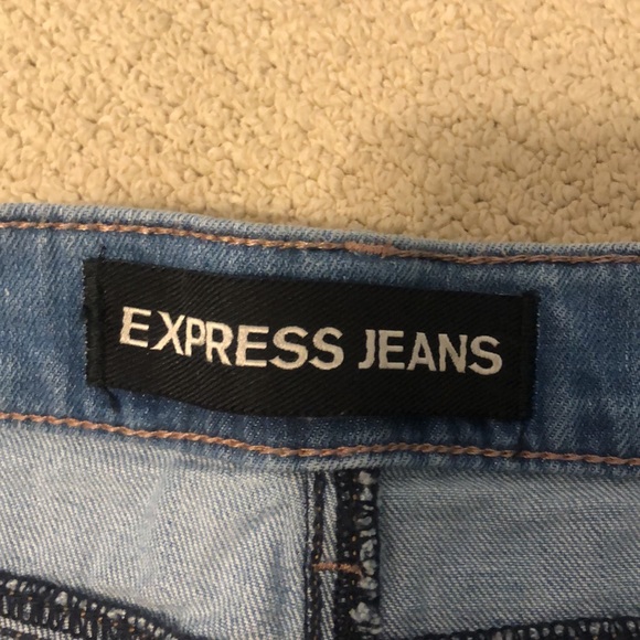 Dark and light wash multicoloured Jean skirt - Picture 3 of 4